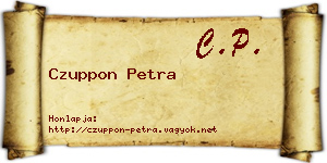 Czuppon Petra névjegykártya